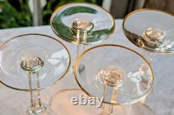 Baccarat France Directoire Gold Rim Vtg Highest Quality Crystal Wine Glass 6.5