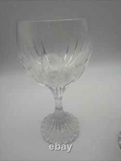 Baccarat Massena Crystal Wine Glasses 6.25 Set of 2 France Signed