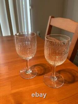 Baccarat Nancy Claret Wine Glasses Set of 2 Vintage Cut Crystal France