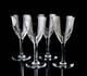 Baccarat Zurich Claret Wine Glasses Set of 4 Vintage Crystal France Signed