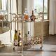 Bar Cart Top Trolley Kitchen Dining Room Hostess Party Wine Rack Vintage Decor