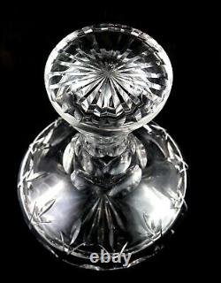 Beautiful Antique / Vintage Lead Crystal flat bottom ships decanter Wine Whisky