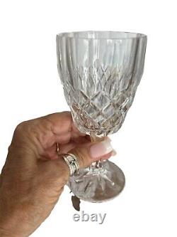 Beautiful Elegant Vintage Crystal Wine Glasses 9 Crystal Etched Crown Mark