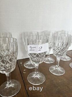 Beautiful Elegant Vintage Crystal Wine Glasses 9 Crystal Etched Crown Mark