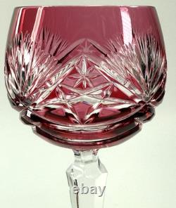 Beautiful Vintage Nachtmann 124 Collection Cranberry Wine Glasses Set of Six