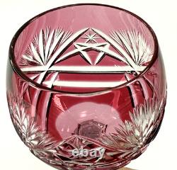 Beautiful Vintage Nachtmann 124 Collection Cranberry Wine Glasses Set of Six