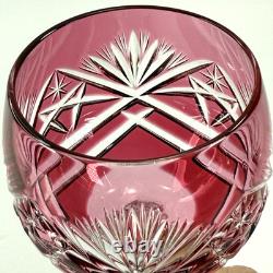 Beautiful Vintage Nachtmann 124 Collection Cranberry Wine Glasses Set of Six