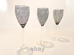 Beautiful Vintage Set Of 3 Steven Maslach Wine Glasses Signed Set! 1981 & 1984