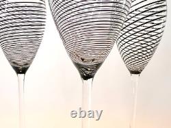 Beautiful Vintage Set Of 3 Steven Maslach Wine Glasses Signed Set! 1981 & 1984