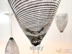 Beautiful Vintage Set Of 3 Steven Maslach Wine Glasses Signed Set! 1981 & 1984