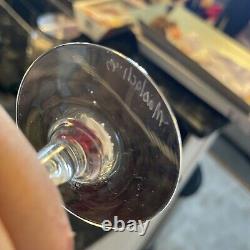 Beautiful Vintage Set Of 4 Steven Maslach Wine Glasses. Signed Set! 1983