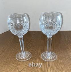 Beautiful Vintage Set of 2 Waterford Crystal Small Lismore Balloon Wine Glasses