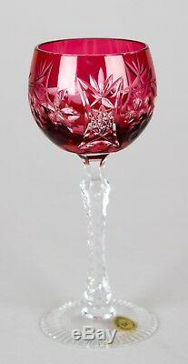 Beyer Crystal Cut to Clear Wine Hock Glasses, Set of (6), BEZ1 Traube Design