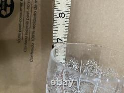 Bohemia Made in Czechoslovakia Fine Lead Crystal Vintage Lrg Wine 6 Glasses NIB