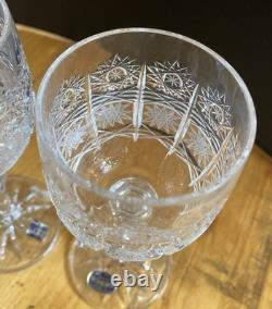 Bohemia Made in Czechoslovakia Fine Lead Crystal Vintage Wine 6 Glasses NIB