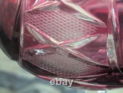 Bohemian Multicolor Crystal Wine Glasses Set 4 Czechoslovakia Grape Design Vtg