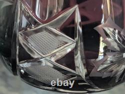 Bohemian Multicolor Crystal Wine Glasses Set 4 Czechoslovakia Grape Design Vtg