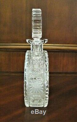 Bohemian Vintage Czech Crystal Whisky/Wine Bottle Hand-cut Queen Lace Glass