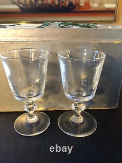 Box set of 8 Steuben Glasses 7725 Wine Glass 4 7/8 H With ORIGINAL BAGS