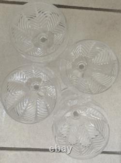 Brand New Ralph Lauren Wine Glasses Vintage Nobox Setof 4 Herringbone Crystal 8