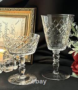 Bryce Wine Glasses / Champagne Coupes Vintage Clear USA Blown Glass 8 pc