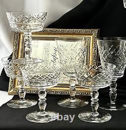 Bryce Wine Glasses / Champagne Coupes Vintage Clear USA Blown Glass 8 pc