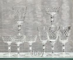 Bryce Wine Glasses / Champagne Coupes Vintage Clear USA Blown Glass 8 pc