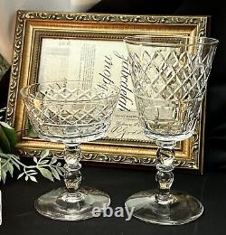 Bryce Wine Glasses / Champagne Coupes Vintage Clear USA Blown Glass 8 pc