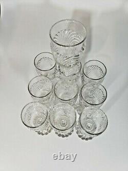 Cambridge Vintage Caprice Clear Wine Glasses 5 High Set of 10, No Chips/Cracks