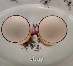 Carlo Moretti Blush Pink Over White Cased Stem 2 Wine Glasses & 6 Cordials MCM