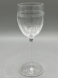 Christofle Cut Crystal 7.75 Water or Wine Goblets Beautiful Vintage Set of 4