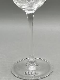 Christofle Cut Crystal 7.75 Water or Wine Goblets Beautiful Vintage Set of 4