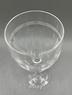 Christofle Cut Crystal 7.75 Water or Wine Goblets Beautiful Vintage Set of 4