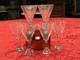Classic Exquisite Josair Linda Pattern Crystal Wine Glasses Set Of 8 Vintage