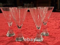 Classic Exquisite Josair Linda Pattern Crystal Wine Glasses Set Of 8 Vintage
