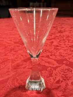 Classic Exquisite Josair Linda Pattern Crystal Wine Glasses Set Of 8 Vintage