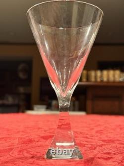 Classic Exquisite Josair Linda Pattern Crystal Wine Glasses Set Of 8 Vintage
