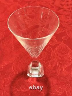 Classic Exquisite Josair Linda Pattern Crystal Wine Glasses Set Of 8 Vintage