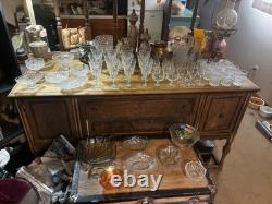 Clear crystal glasses vintage lot