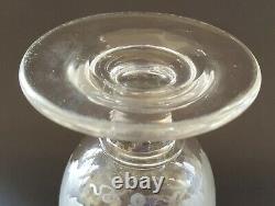 Clear etched glass vintage pre Victorian antique rummer glass