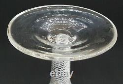 Clear glass vintage Georgian antique air twist stem wine glass