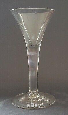 Clear glass vintage Georgian antique wine glass