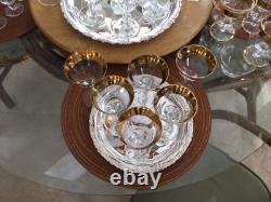 Collection of Avitra 22Kt. 1 Gold Rimmed Polish Stemware 3 sizes