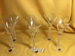 Colonial Williamsburg Crystal Air Twist Wine Glasses, Vintage