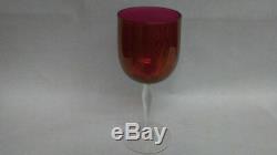 Cranberry goblets wine water tea 8 pc depression glass antique vintage red