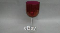 Cranberry goblets wine water tea 8 pc depression glass antique vintage red