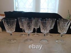 Cristal D'Arques Chantilly Taille Beaugency 8 Stemmed Water Wine Glasses Vintage