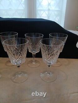 Cristal D'Arques Chantilly Taille Beaugency 8 Stemmed Water Wine Glasses Vintage