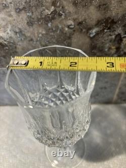 Cristal d'Arques Longchamp Vintage Diamond-Cut Crystal Wine Glasses Set of 12