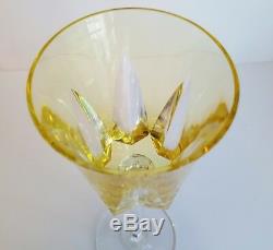 Cristal de Sèvres T299 Segovie 12 Citrine Crystal Wine Stemware Glasses 9 3/4